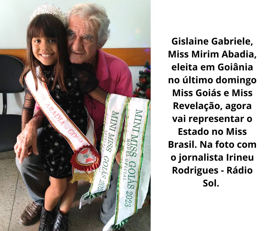 Miss Mirim de Abadia eleita Miss Goiás