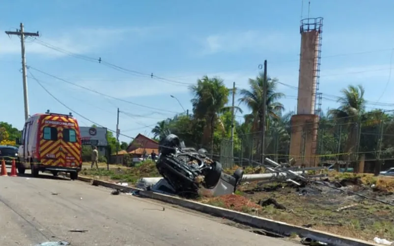 Mulher morre presa entre ferragens, após capota carro entre Abadia de Goiás e Guapó.