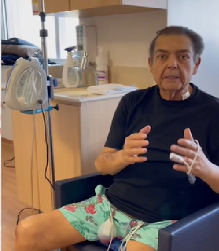 Faustão grava vídeo pela primeira vez após transplante e emocionado agradece família do doador