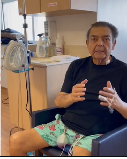 Faustão grava vídeo pela primeira vez após transplante e emocionado agradece família do doador