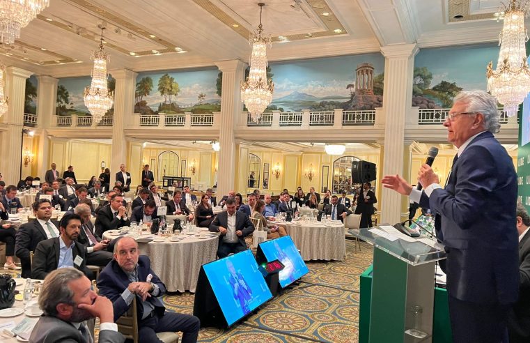 Nos EUA, Caiado apresenta atrativos do Estado para investimentos privados