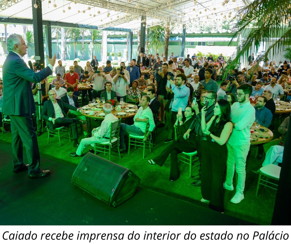“O interior é a força do nosso estado”, afirma Caiado em encontro com jornalistas