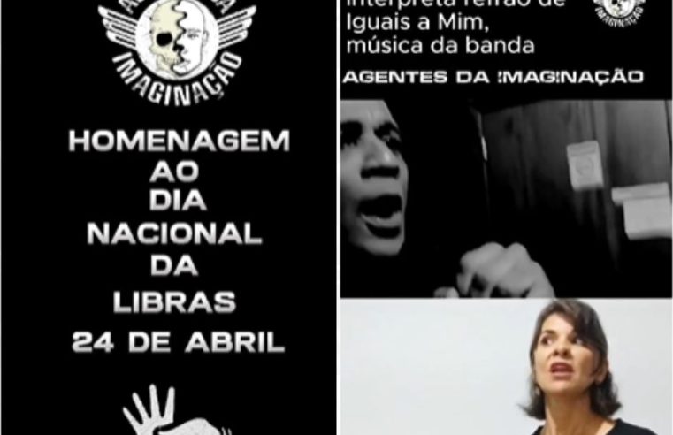 Banda Agentes da Imaginação e professora fazem homenagem ao Dia Nacional da Libras