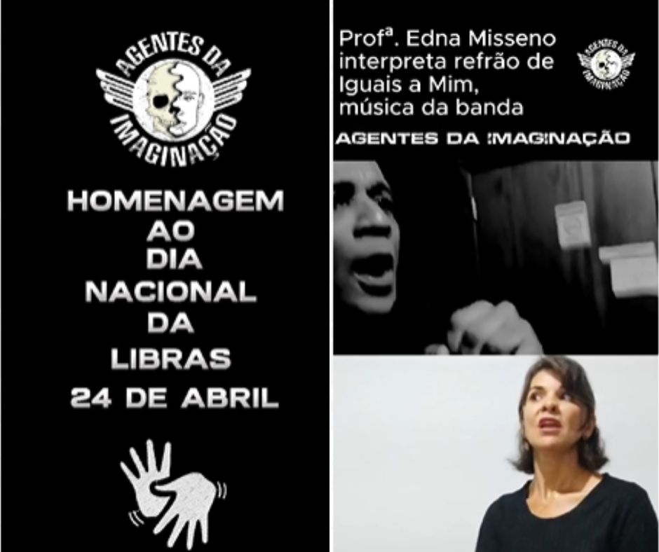 Banda Agentes da Imaginação e professora fazem homenagem ao Dia Nacional da Libras